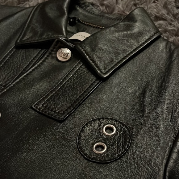 Coach Lamb Leather Sherriff Jacket - Picture 6 of 12